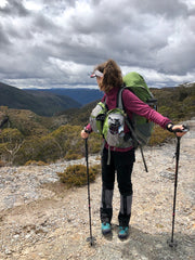 Teenage hiker on the Overland Track