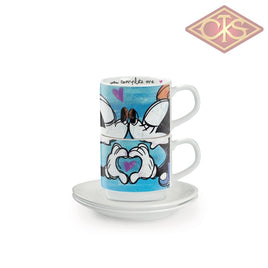 Disney Mickey and Minnie You and Me Stacking Mugs, Set of 2