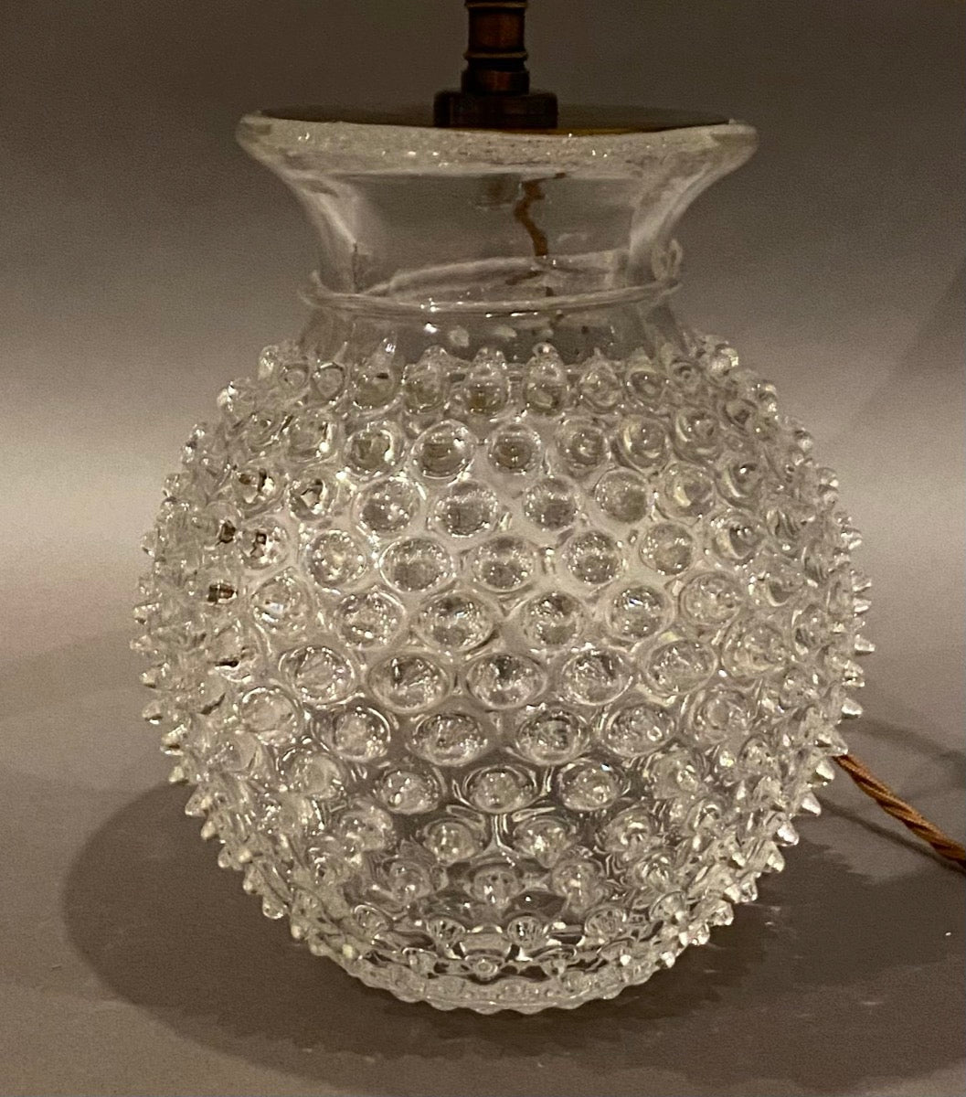 clear hobnail lamp