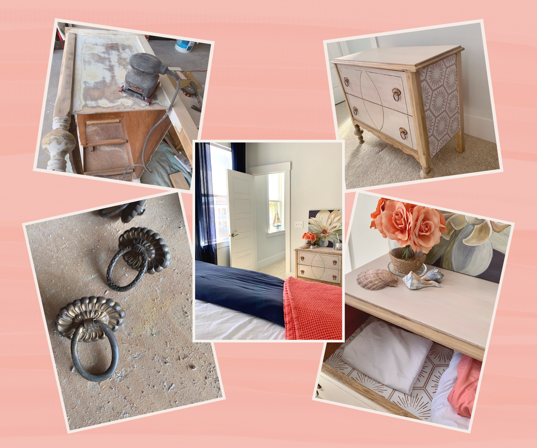 Collection of Photos from the Do It Yourself Resoration Project of the French Provincial Dresser