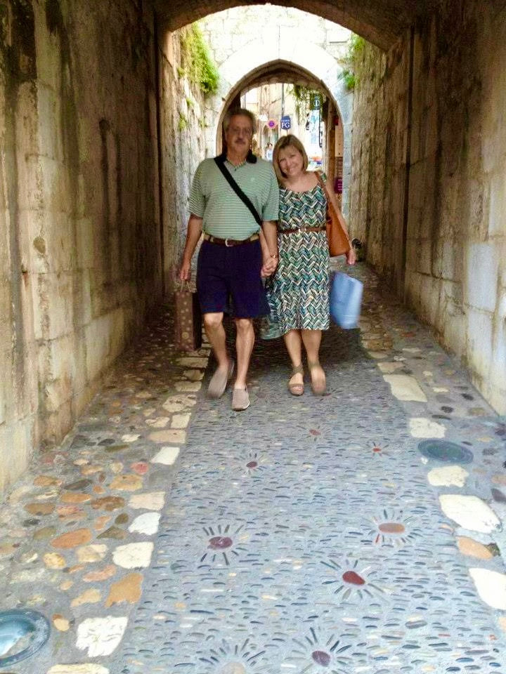 Tracey Wonnacott and her husband in the South of France