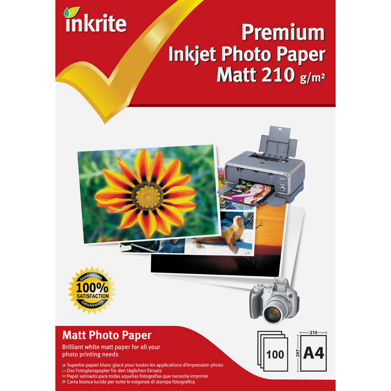 Inkrite PhotoPlus Professional Photo Paper - Matt 120gsm A4 (100 Sheet ...