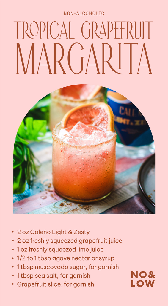 Non-alcoholic tropical grapefruit margarita