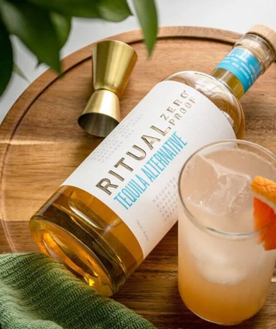 Ritual Tequila for non-alcoholic Paloma mocktail