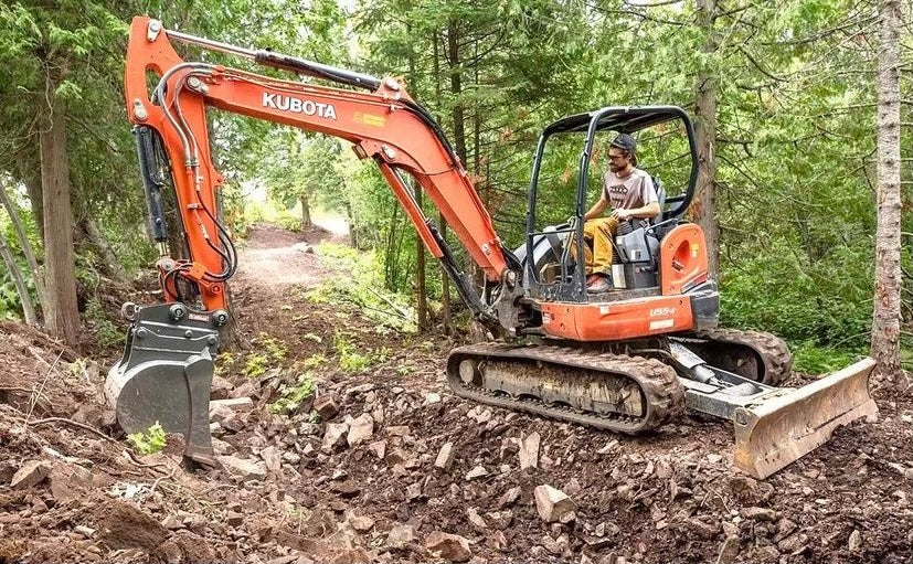 Building non-motorized trails at Copper Harbor Trails Keweenaw Peninsula