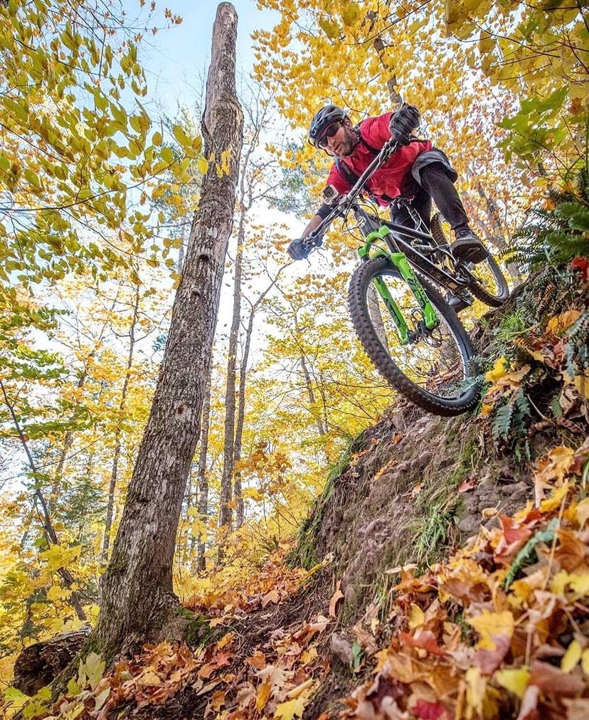 Mountain biking at Copper Harbor Trails