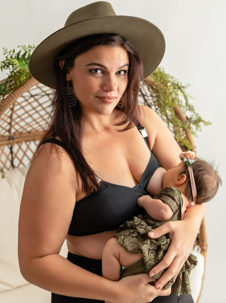 Nude-and-Black-Bras-For-Postpartum-Moms-On-Bedspread-copy-1 - Honey &  BettsHoney & Betts