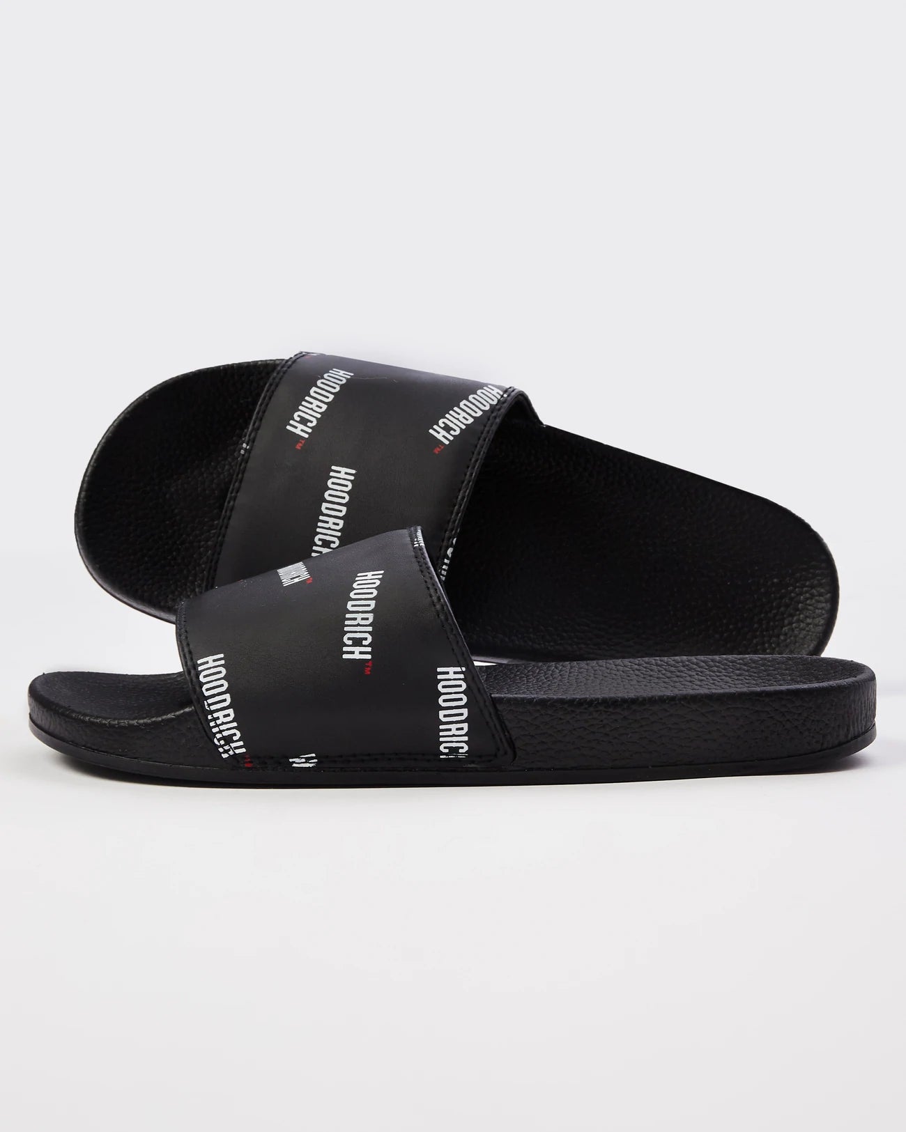 Hoodrich OG Repro Sliders Black/White/Red – DesignerMenswear