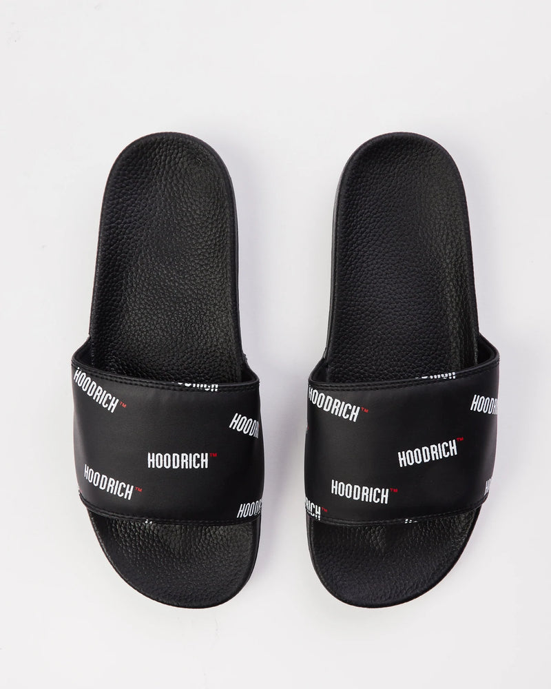 Hoodrich OG Repro Sliders Black/White/Red – DesignerMenswear