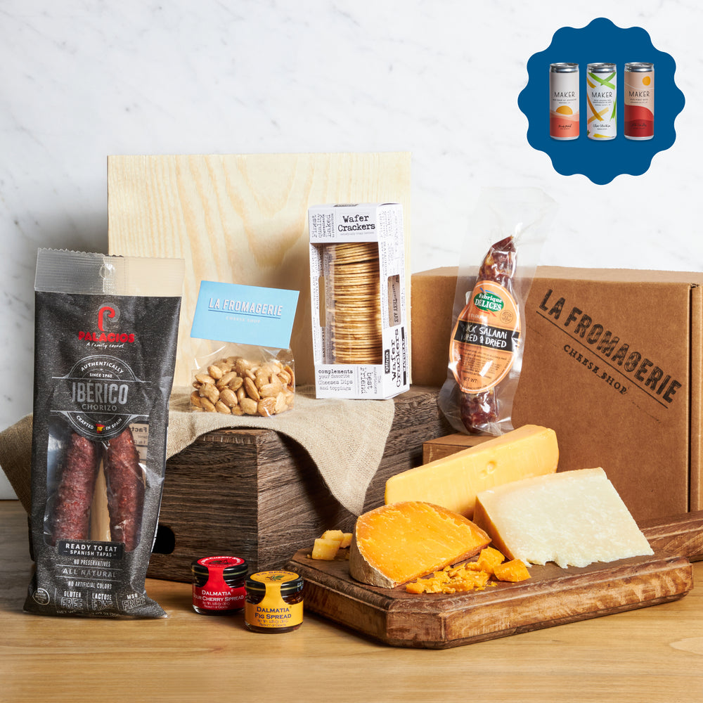 Meat, Cheese, and Wine Gift Box