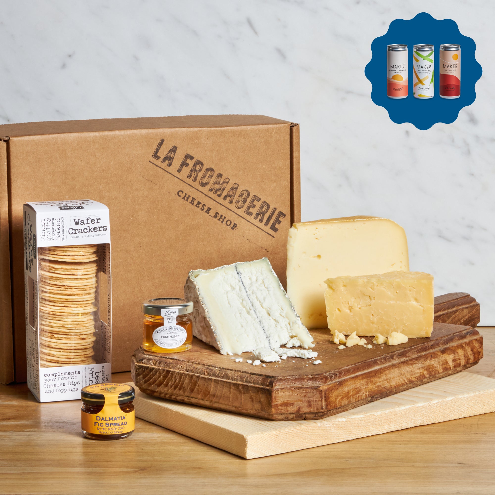 Holiday Gift Box 1 - Cheese & Wine Box