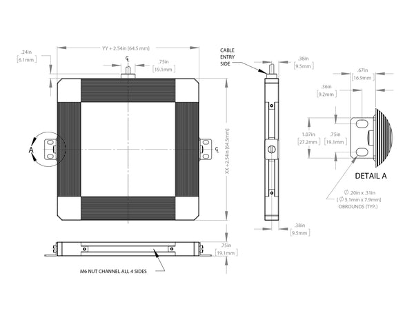 CX Series Edge-lit Collimated Backlights Mechanical Specs | Advanced Illumination