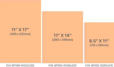 MidOpt Backlight Fluoresheet Sizes