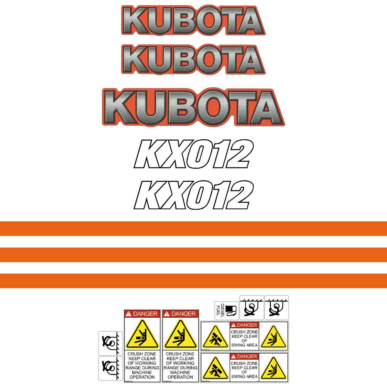 Kubota Kx012 Decals Acedecals
