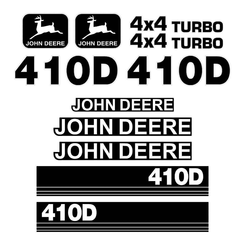 John Deere 410d Loader Backhoe Decal Set Sticker Kit Acedecals