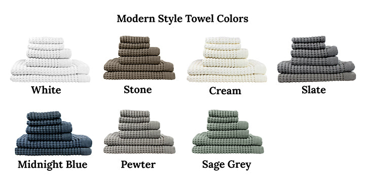 modern style towel colors