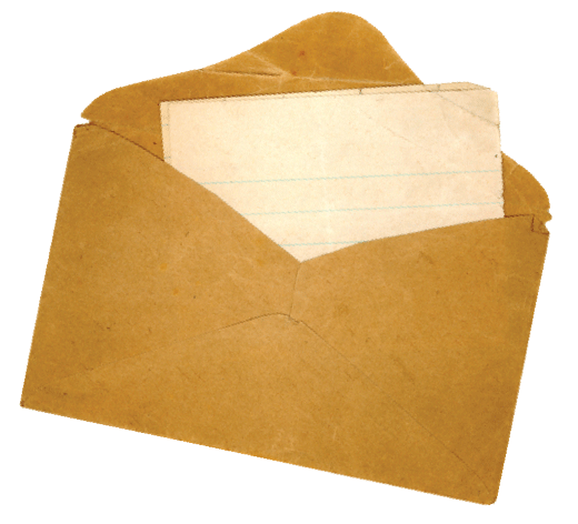 weathered envelope and paper