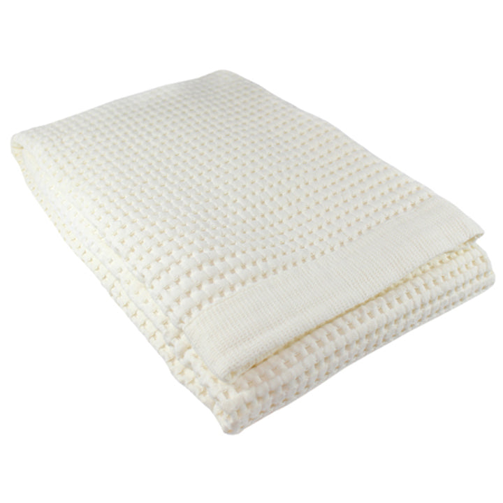GILDEN TREE Waffle Towels Quick Dry Lint Free Thin, Bath Towel 2 Pack,  Classic Style (White)
