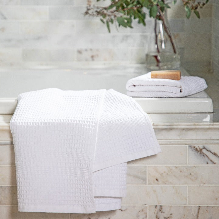 YiLUOMO Waffle Bath Towels Set of 3, Towel Set 100% Cotton (1 Bath Towel, 1  Hand Towel, 1 Washcloth) Ultra Soft and Highly Absorbent Bath Hand Towel
