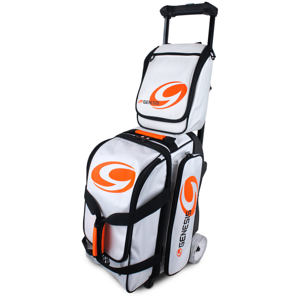 Genesis Sport Double Roller White Bowling Bag | Bowling.Com