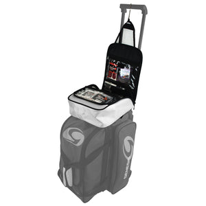 Genesis® Sport™ Accessory Bag seated on a Roller Bag