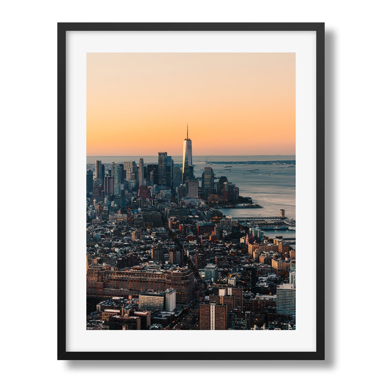 New York | Bridge City Brooklyn sunrise photo Framed Print print