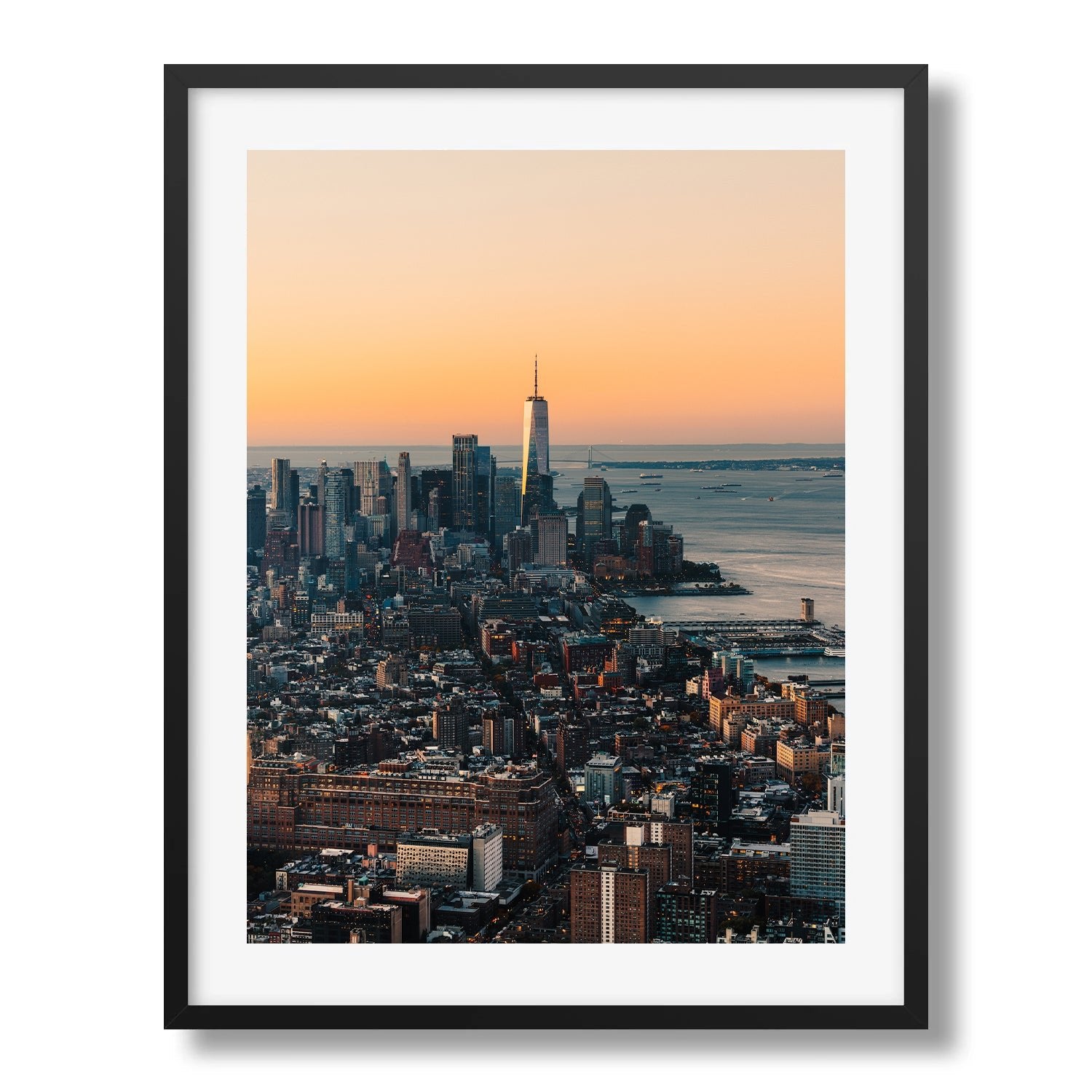 New York City Framed Print | Brooklyn Bridge sunrise photo print