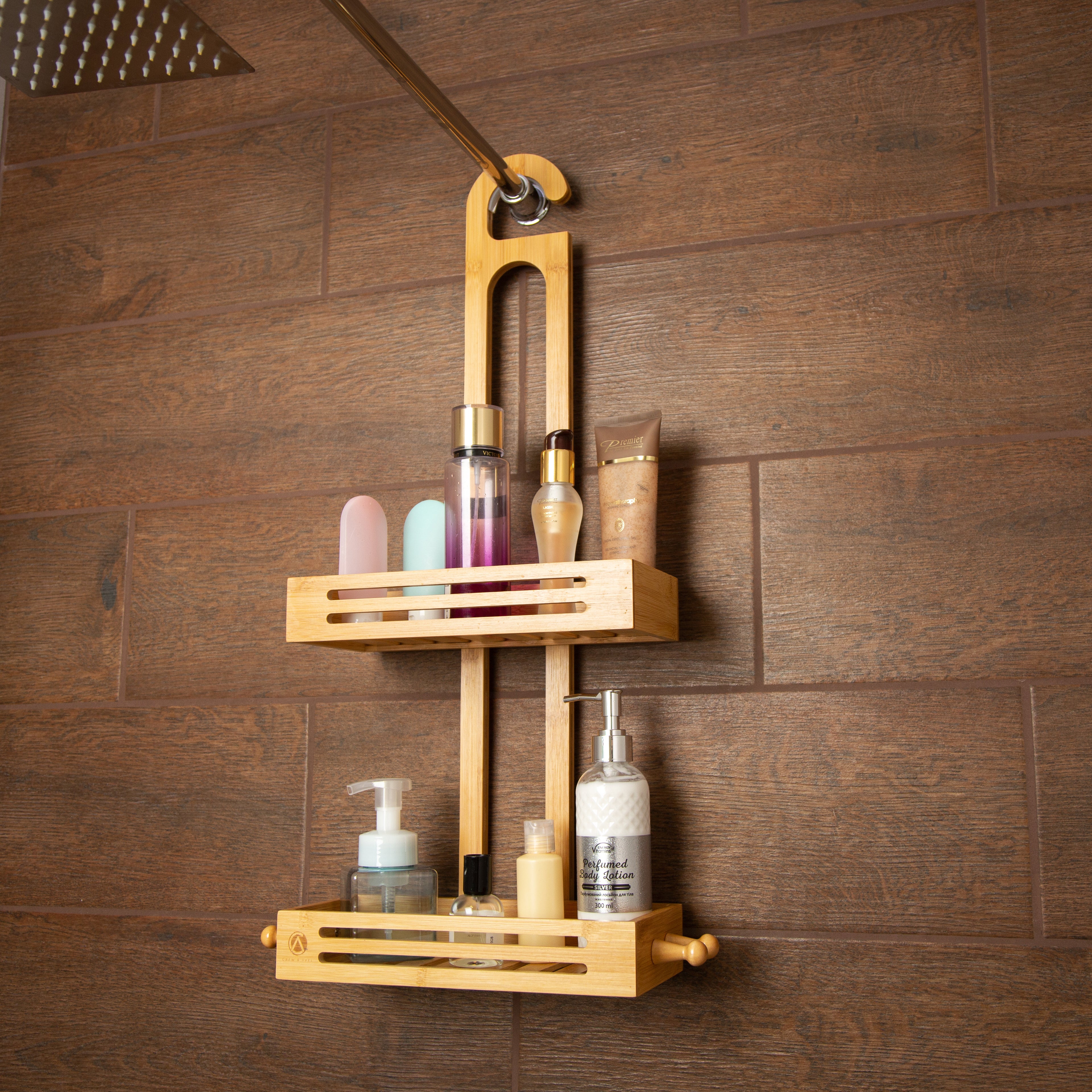 Crew & Axel RustproofBamboo Hanging Shower Caddy 27 x 7 x 5 Crew & Axel