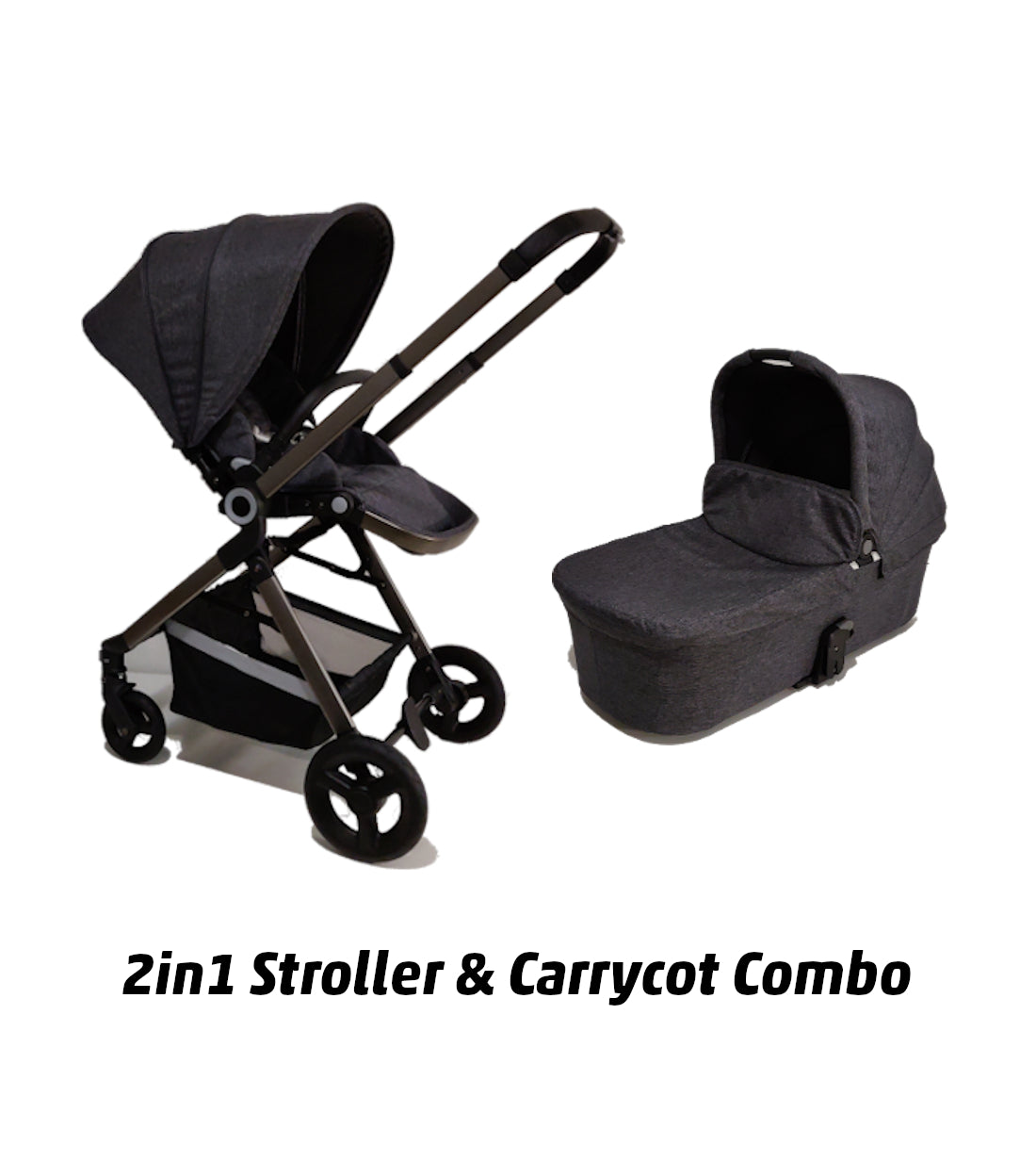 stroller and carrycot