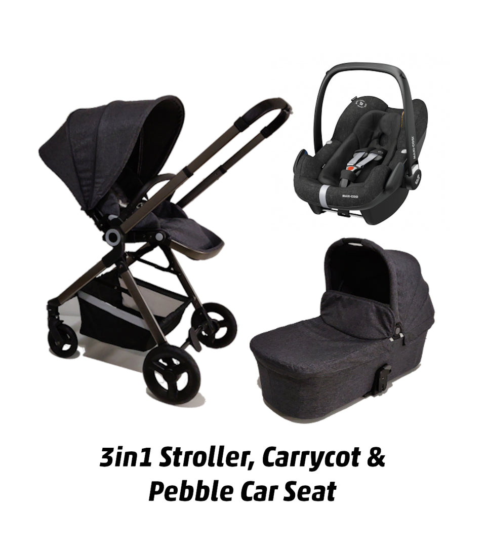 stroller and carrycot