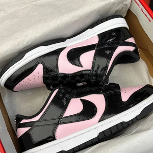 Nike Dunk Low Black Pink 漆皮