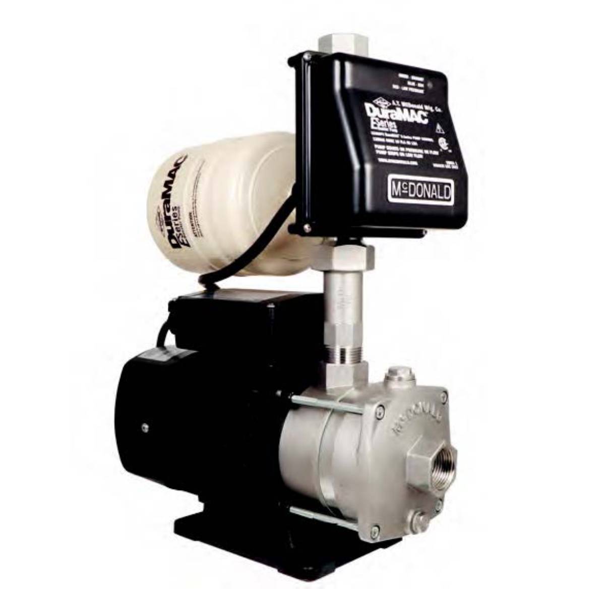 Constant Pressure Booster Pump: 1/2 hp, Single Phase, 115V AC, 35 psi Max,  25 psi Min
