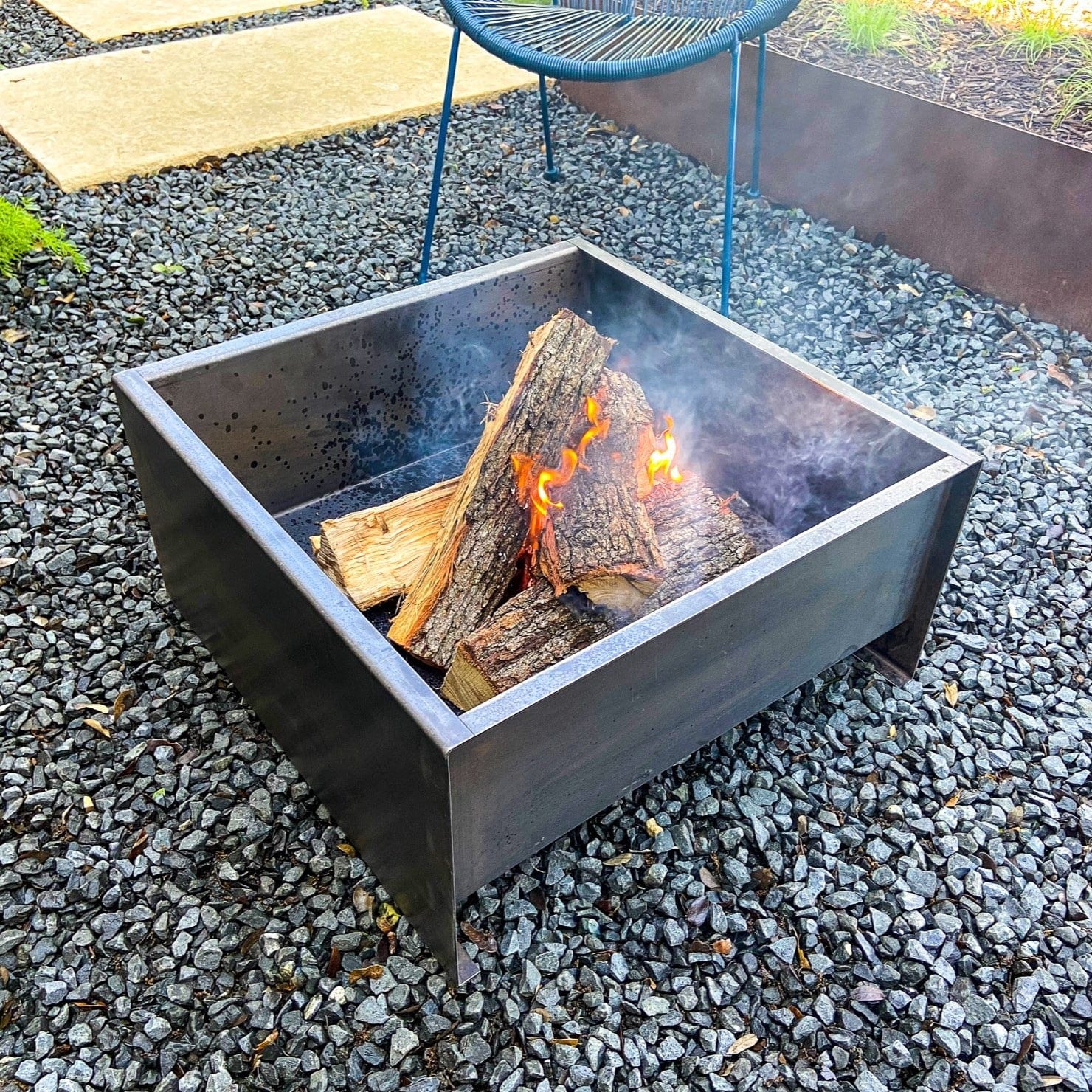 Quad Square Metal Fire Pit — Fire Pit Brokers