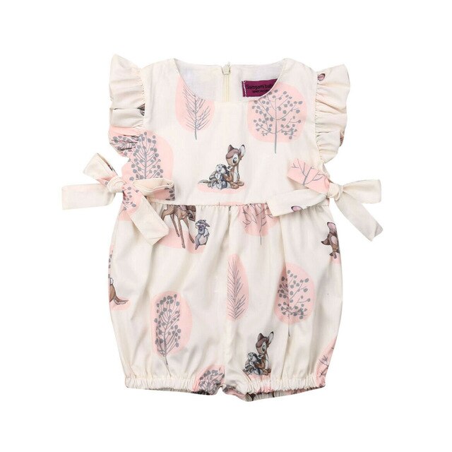 Lovely Cute Newborn Infant Baby Kids Girls Clothes Floral Print Romper Jumpsuits