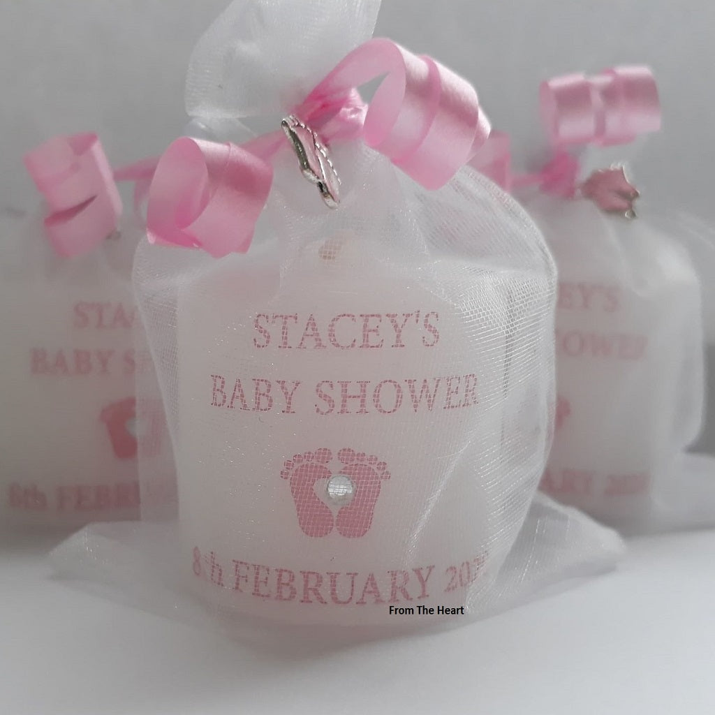 personalised baby shower candles