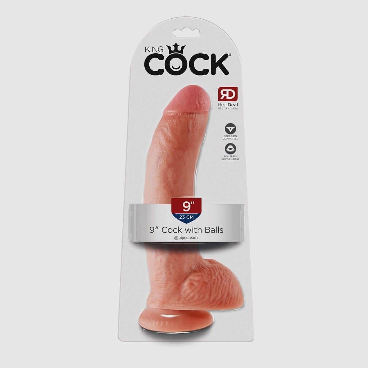 King Cock 9" Cock with Balls - Flesh