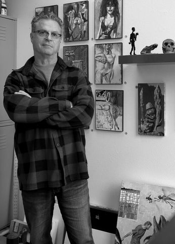 Gregory Hergert in his studio in downtown Portland, OR.