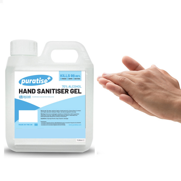 Puratise 1 Litre Hand Sanitiser Gel 1