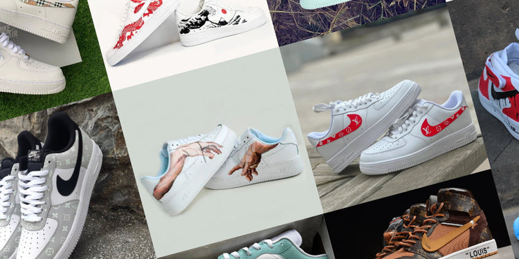| Custom Air Force Nike and Adidas sneakers