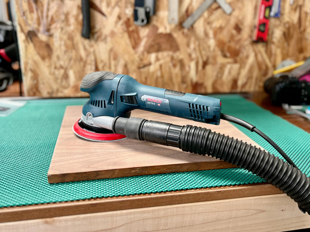 using a sander with a shop vac
