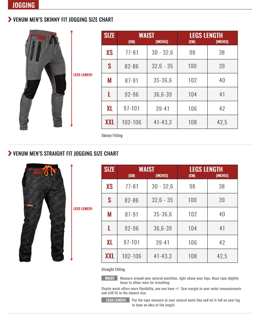 Size Charts - Venum