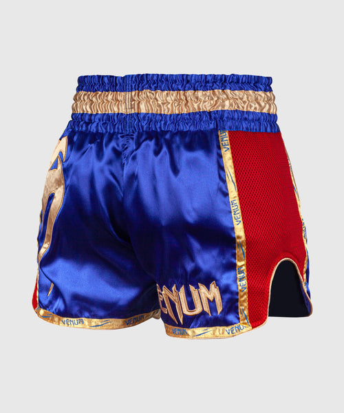 Pantalones Cortos de Muay Thai Venum Giant - Azul Marino/Oro