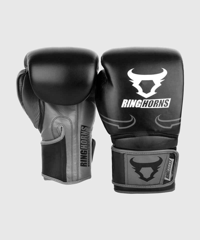 Ringhorns Destroyer Boxing Gloves - Leather - Black/Grey Picture 2