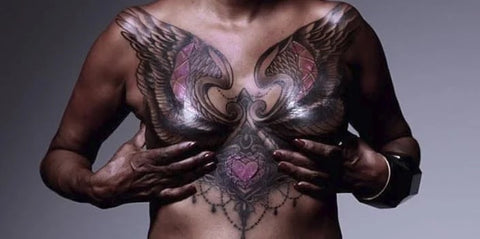 Mastectomy Tattoo Angel Wings by Shane Wallin