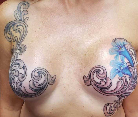 Mastectomy tattoo by Ike Trimboli