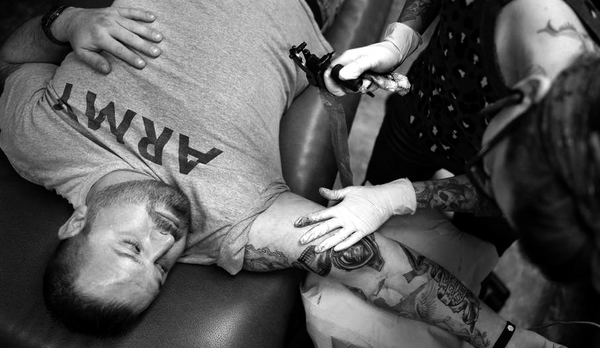 Steve Major, Iraq war veteran, Misty Chastain, tattoo artist
