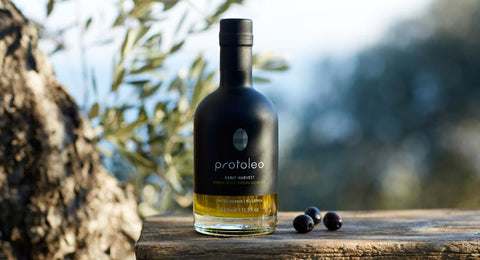 Extra Virgin Olive Oil Protoleo. Early harvest of olives Kolovi and wild olives.