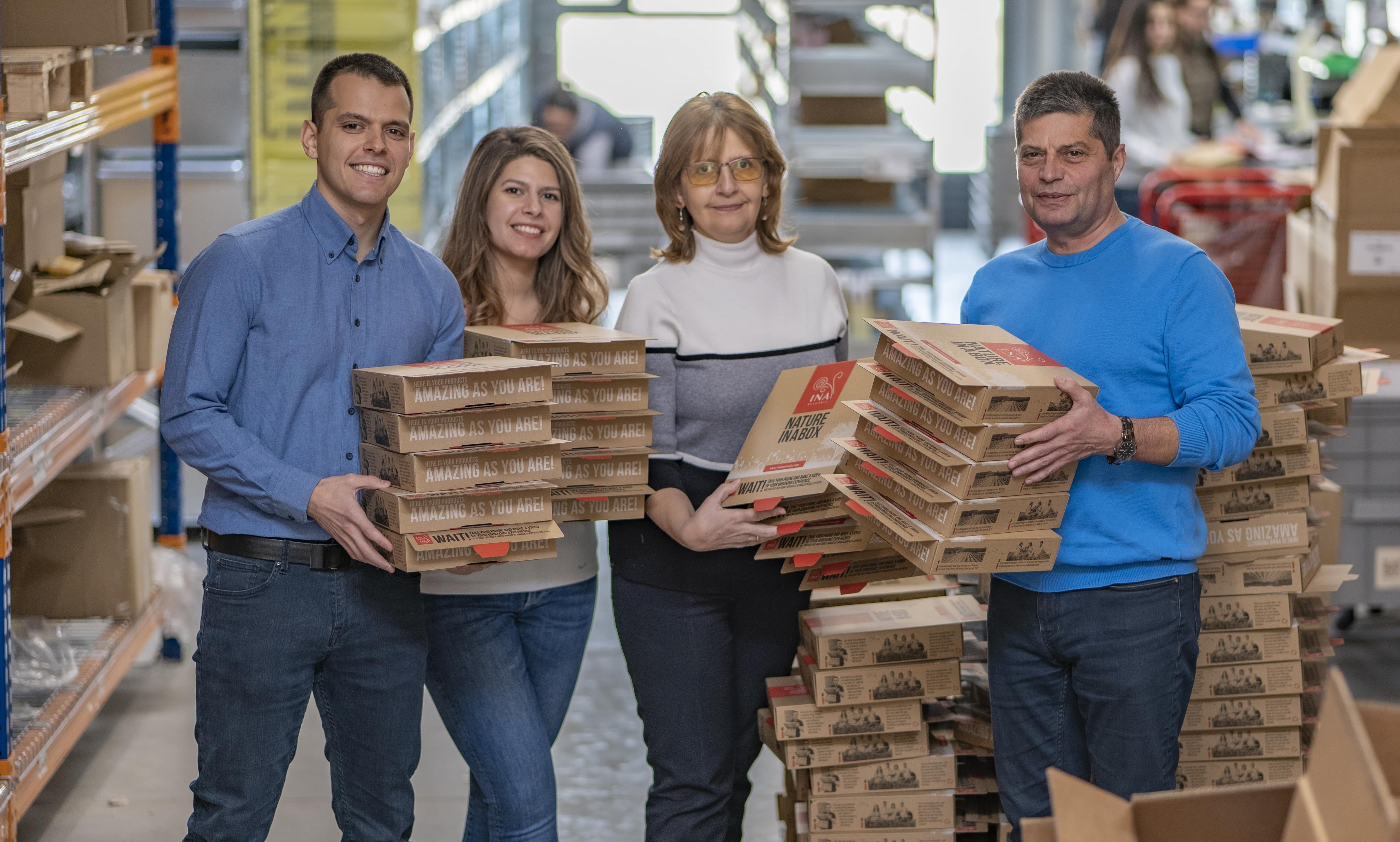 Ralchevi family at the factory