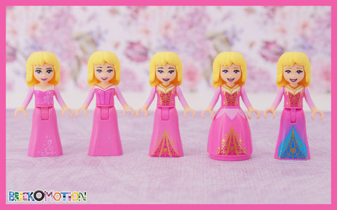 Five Pink Dresses for LEGO Minidoll Aurora