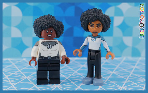 Monica Rambeau as an official LEGO minifigure and as a custom minidoll